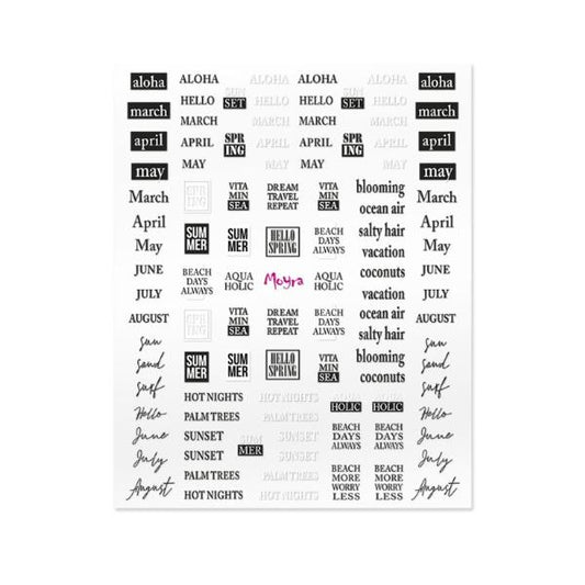 Moyra Matrica Sticker 17 words/black