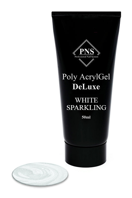 PNS Poly AcrylGel DeLuxe White Sparkling Tube 50ml OUDE VERPAKKING